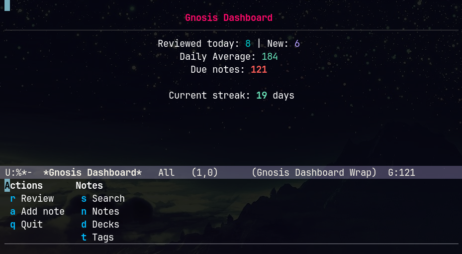 gnosis dashboard home